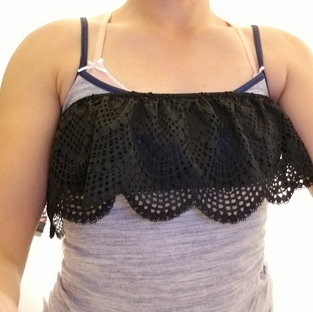 Black tube top bralette